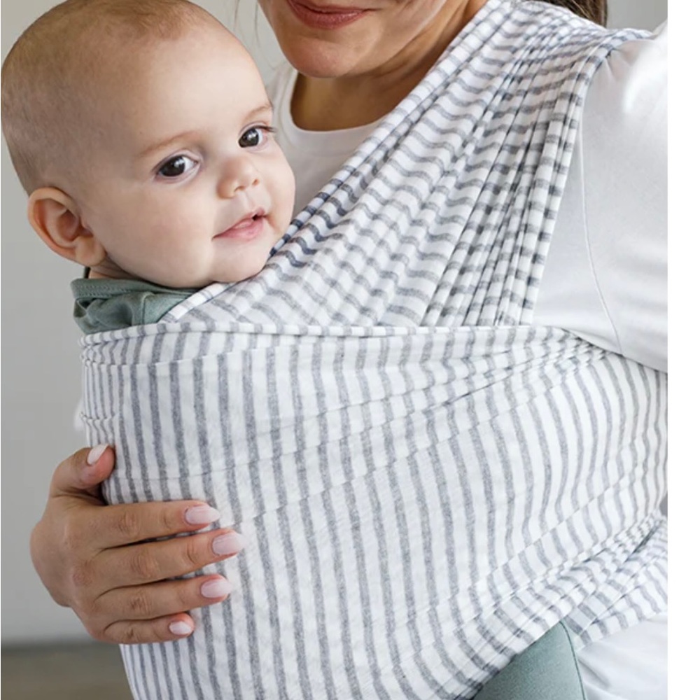 Solly wrap, lightly used condition, grey and white stripes